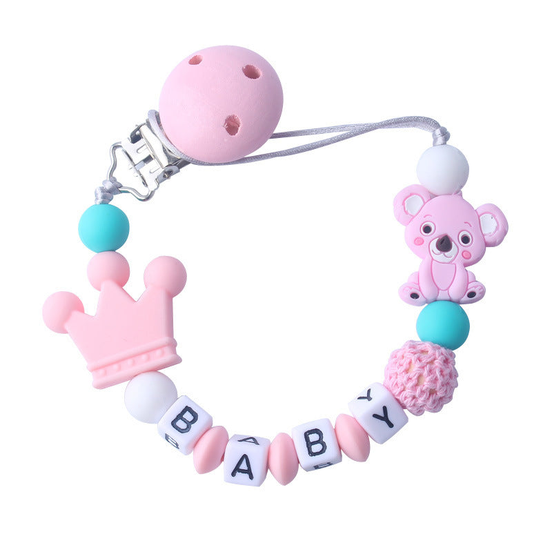 Personalized baby pacifier clip