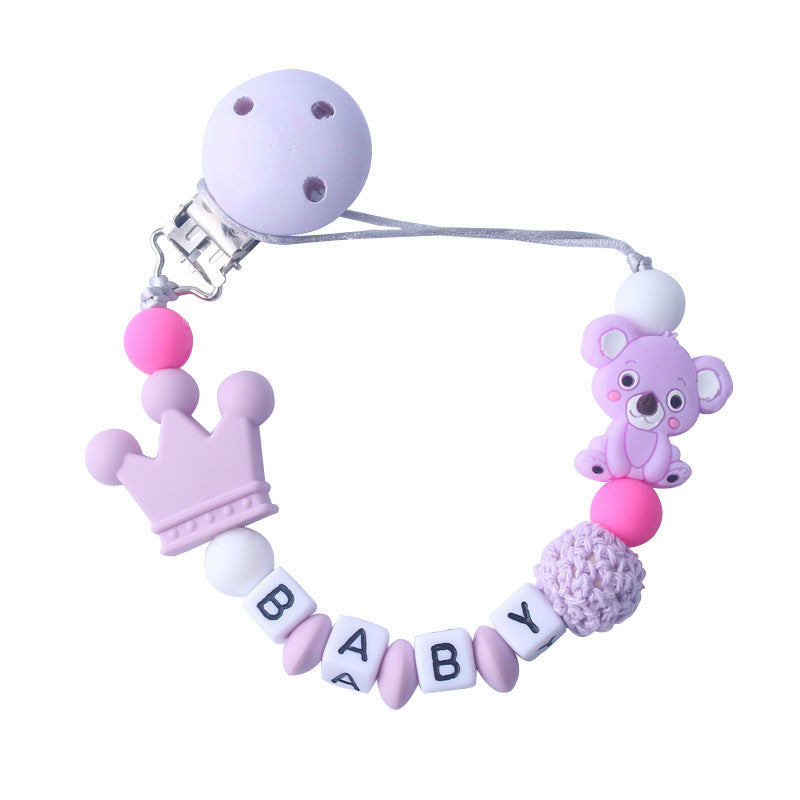 Personalized baby pacifier clip