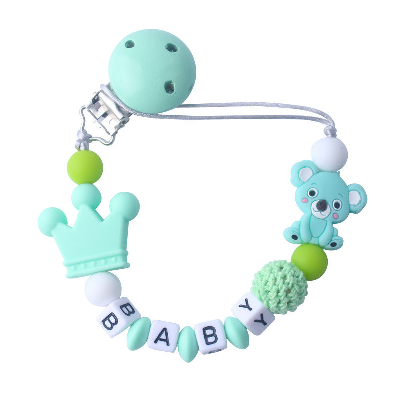 Personalized baby pacifier clip