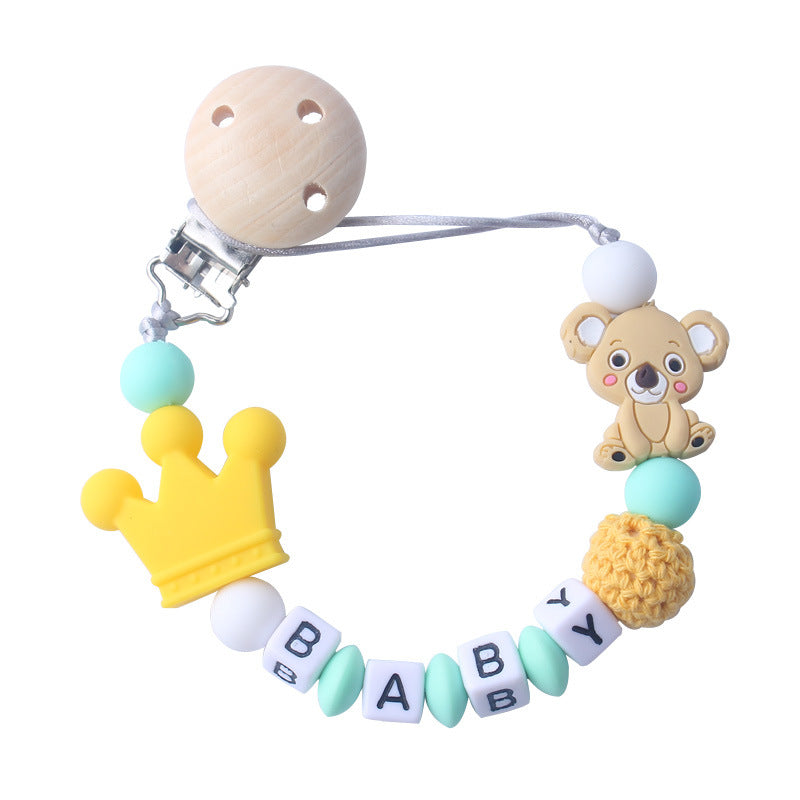 Personalized baby pacifier clip