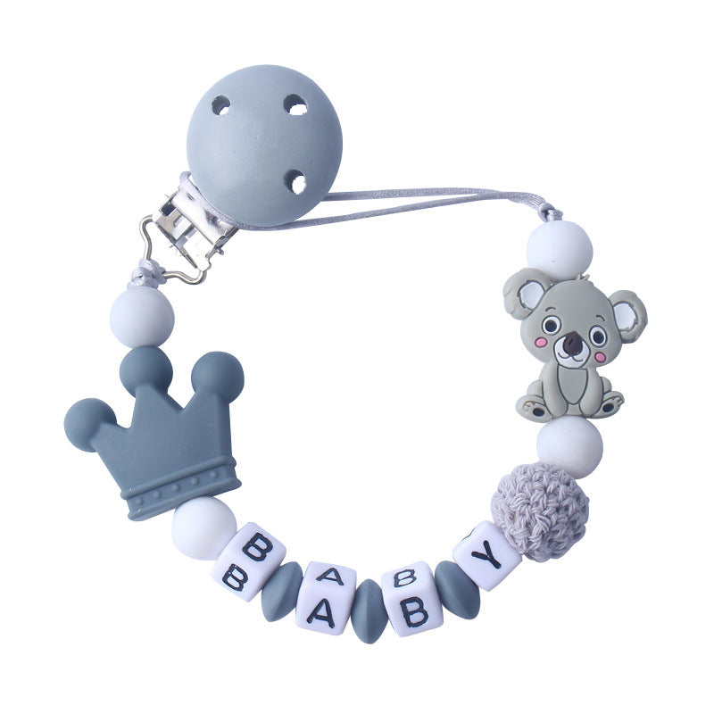 Personalized baby pacifier clip