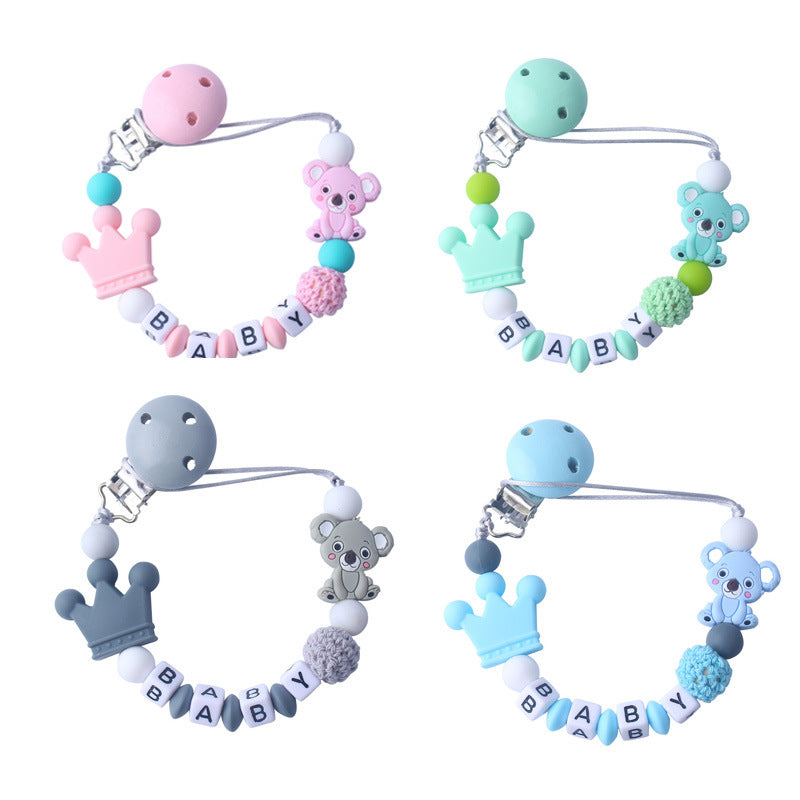 Personalized baby pacifier clip